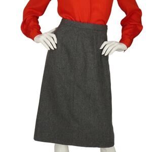 Vintage 70s Frank Lee Mod Wool Office Skirt 28